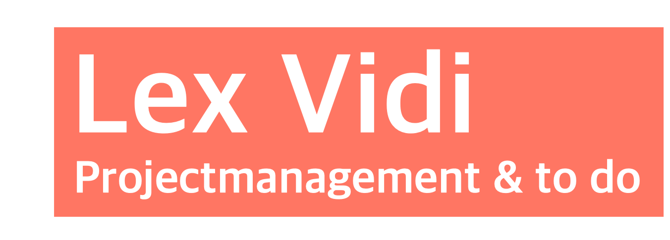 LexVidi — Projectmanagement & to do